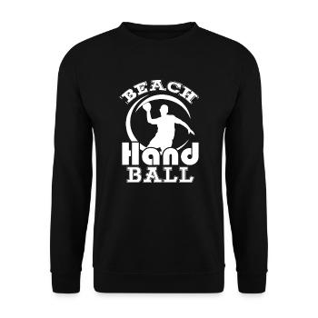 Funny Beach Handball - Unisex Sweatshirt - black - Front - Alina (178cm) & Michal (187cm)