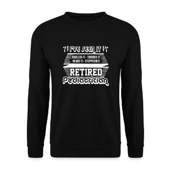 I Am A Retired Pediatrician - Unisex Sweatshirt - black - Front - Alina (178cm) & Michal (187cm)
