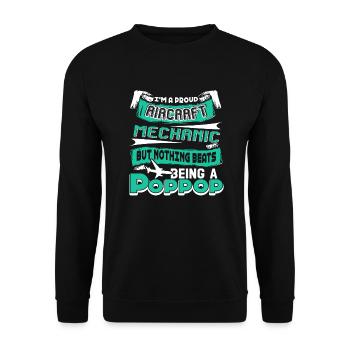 Aircraft Mechanic Proud Aircraft Mechanic - Unisex Sweatshirt - black - Front - Alina (178cm) & Michal (187cm)