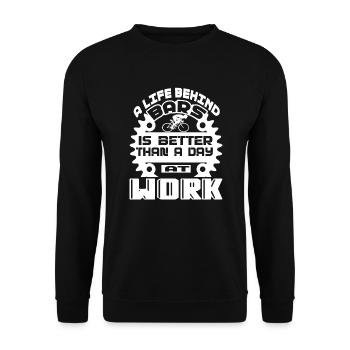 Bicycle Bicycle A Life Behind Bars - Unisex Sweatshirt - black - Front - Alina (178cm) & Michal (187cm)