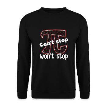 Pi Day Pi Can't Stop - Unisex Sweatshirt - black - Front - Alina (178cm) & Michal (187cm)