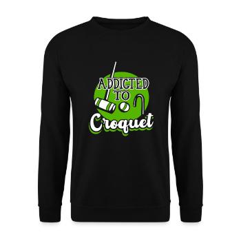 Croquet Addicted To Croquet - Unisex Sweatshirt - black - Front - Alina (178cm) & Michal (187cm)