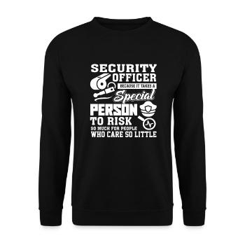 Security Officer Security Officer Special Person - Unisex Sweatshirt - black - Front - Alina (178cm) & Michal (187cm)