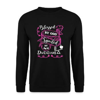 Dietitian Spoiled By My Dietitian - Unisex Sweatshirt - black - Front - Alina (178cm) & Michal (187cm)
