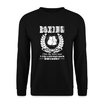 Boxing Boxing Coach Definition - Unisex Sweatshirt - black - Front - Alina (178cm) & Michal (187cm)