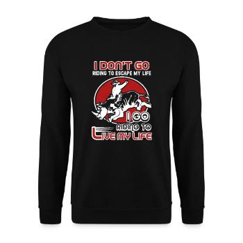 Bull Riding Go Bull Riding To Live My Life - Unisex Sweatshirt - black - Front - Alina (178cm) & Michal (187cm)