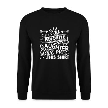 Father's Day My Daughter Loves Me - Unisex Sweatshirt - black - Front - Alina (178cm) & Michal (187cm)