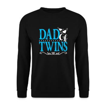 Father's Day Dad Of Twins - Unisex Sweatshirt - black - Front - Alina (178cm) & Michal (187cm)