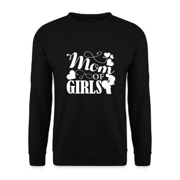 Mother's Day Mom Of Girls - Unisex Sweatshirt - black - Front - Alina (178cm) & Michal (187cm)