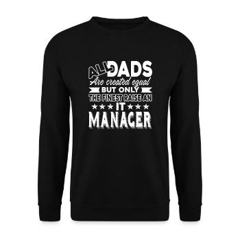 IT Manager IT Manager Dad - Unisex Sweatshirt - black - Front - Alina (178cm) & Michal (187cm)