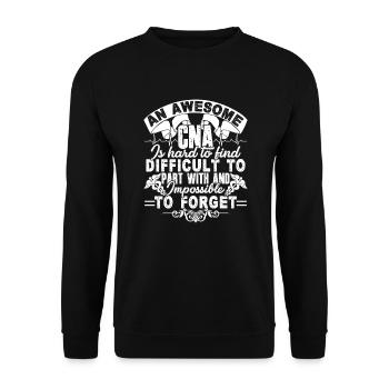 CNA Awesome CNA Is Hard To Find - Unisex Sweatshirt - black - Front - Alina (178cm) & Michal (187cm)