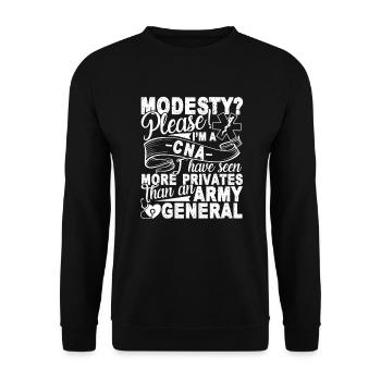 CNA I am A CNA - Unisex Sweatshirt - black - Front - Alina (178cm) & Michal (187cm)