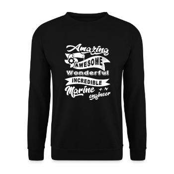 Marine Engineer Amazing Marine Engineer - Unisex Sweatshirt - black - Front - Alina (178cm) & Michal (187cm)