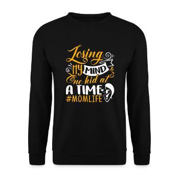 Mother's Day Mom Life Hashtag - Unisex Sweatshirt - black - Front - Alina (178cm) & Michal (187cm)