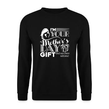 Mother's Day I am Your Mother's Day Gift - Unisex Sweatshirt - black - Front - Alina (178cm) & Michal (187cm)