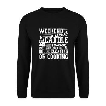 Candle Making Weekend Forecast Candle Making - Unisex Sweatshirt - black - Front - Alina (178cm) & Michal (187cm)