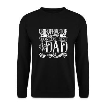 Chiropractor Chiropractor Dad - Unisex Sweatshirt - black - Front - Alina (178cm) & Michal (187cm)
