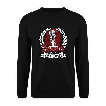 Comedian Humor Is In My DNA - Unisex Sweatshirt - black - Front - Alina (178cm) & Michal (187cm)