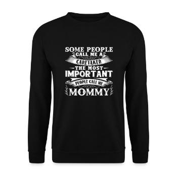 Caretaker Mommy - Unisex Sweatshirt - black - Front - Alina (178cm) & Michal (187cm)