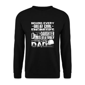 Civil Engineer Civil Engineer Dad - Unisex Sweatshirt - black - Front - Alina (178cm) & Michal (187cm)
