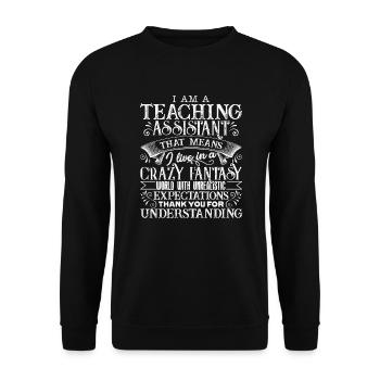 Teacher Assistant I Am A Teacher Assistant - Unisex Sweatshirt - black - Front - Alina (178cm) & Michal (187cm)