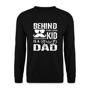 Father's Day Great Dad - Unisex Sweatshirt - black - Front - Alina (178cm) & Michal (187cm)