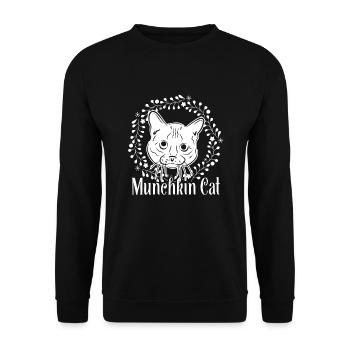 Munchkin cat Munchkin cat Vintage - Unisex Sweatshirt - black - Front - Alina (178cm) & Michal (187cm)