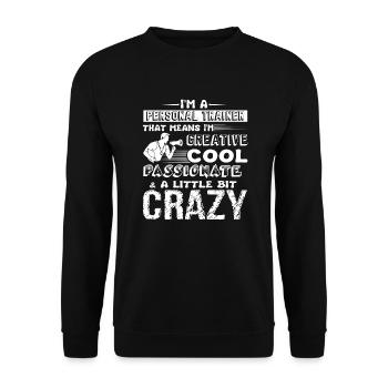 Personal Trainer Cool Personal Trainer - Unisex Sweatshirt - black - Front - Alina (178cm) & Michal (187cm)
