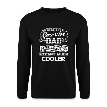 Genetic Counselor Genetic Counselor Dad - Unisex Sweatshirt - black - Front - Alina (178cm) & Michal (187cm)