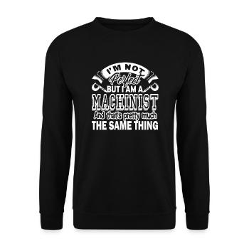 Proud To Be CNC Machinist - Unisex Sweatshirt - black - Front - Alina (178cm) & Michal (187cm)