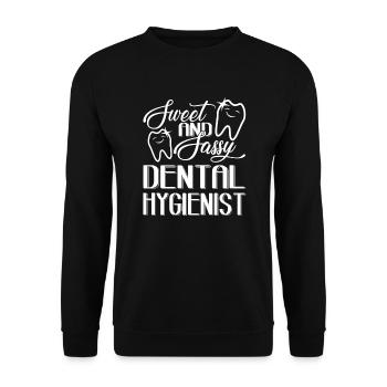 Dental Hygienist Sweet And Sassy Dental Hygienist - Unisex Sweatshirt - black - Front - Alina (178cm) & Michal (187cm)