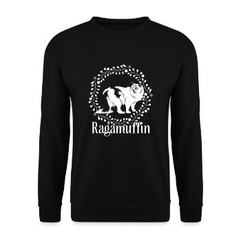 Ragamuffin Cat Vintage Retro - Unisex Sweatshirt - black - Front - Alina (178cm) & Michal (187cm)