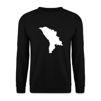 Moldawien originelle Geschenkidee - Unisex Pullover - Schwarz - Vorne - Alina (178cm) & Michal (187cm)
