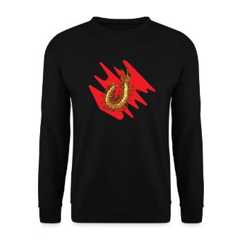 Skolopender crawler insect with poisonous bite - Unisex Sweatshirt - black - Front - Alina (178cm) & Michal (187cm)