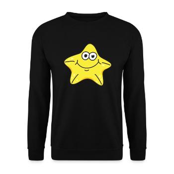 Seestern - Unisex Pullover - Schwarz - Vorne - Alina (178cm) & Michal (187cm)
