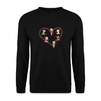 Gymnastics Floor Gymnastics Gymnastics Dear Children Gift - Unisex Sweatshirt - black - Front - Alina (178cm) & Michal (187cm)