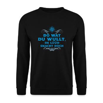 Do wat du wullt 02 - Unisex Pullover - Schwarz - Vorne - Alina (178cm) & Michal (187cm)