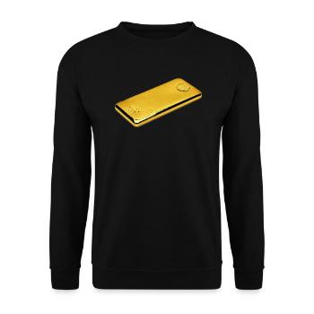 gold - Unisex Pullover - Schwarz - Vorne - Alina (178cm) & Michal (187cm)