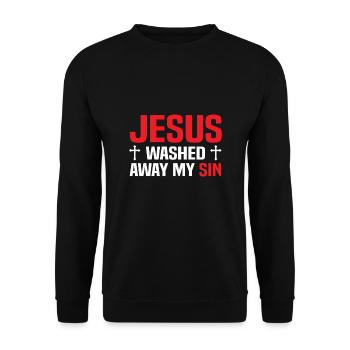 Jesus Christ - Unisex Sweatshirt - black - Front - Alina (178cm) & Michal (187cm)