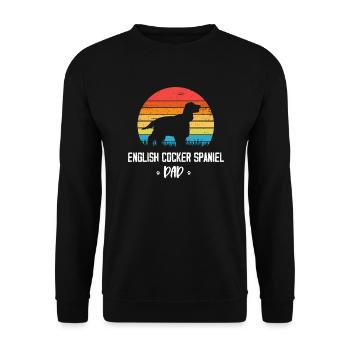 English Cocker Spaniel - Unisex Pullover - Schwarz - Vorne - Alina (178cm) & Michal (187cm)