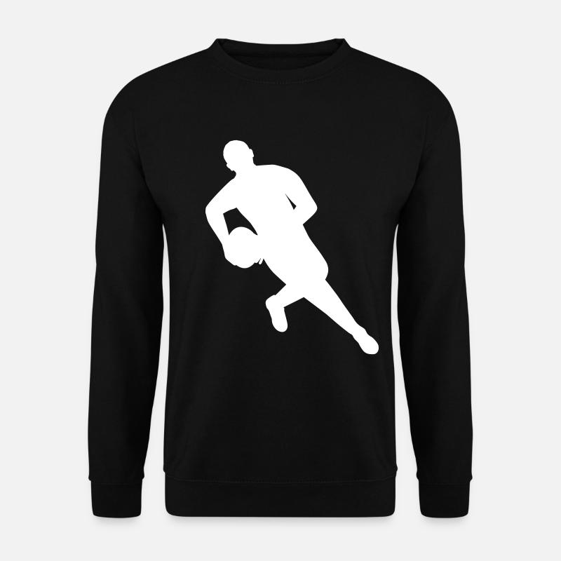 Rugby in Bewegung - Unisex Pullover - Schwarz