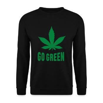 Weed Go Green - Sweat-shirt Unisexe - noir - Devant - Alina (178cm) & Michal (187cm)