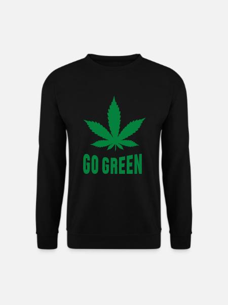 Weed Go Green - Unisex Pullover - Schwarz