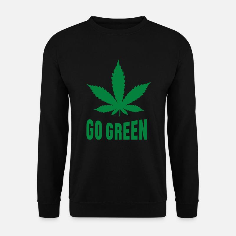 Weed Go Green - Unisex Pullover - Schwarz