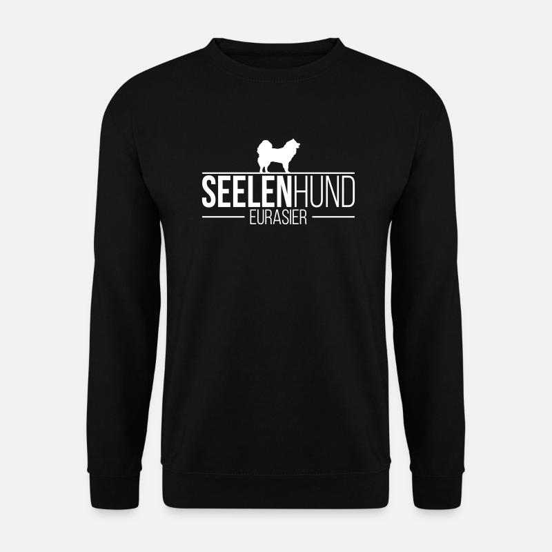 EURASIER Seelenhund Hund Hunde Spruch - Unisex Pullover - Schwarz