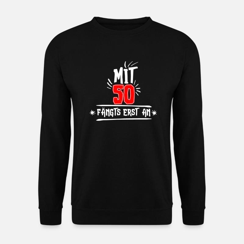 50 fünfzig Geburtstag 50er - Unisex Pullover - Schwarz