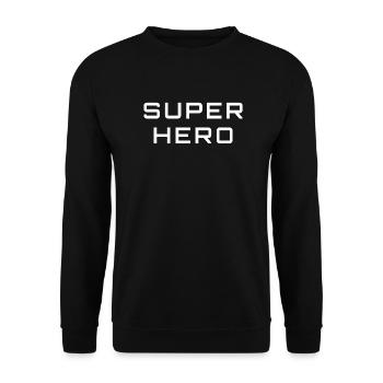 Superhero - Unisex Sweatshirt - black - Front - Alina (178cm) & Michal (187cm)