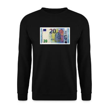 20 Euros - Unisex Sweatshirt - black - Front - Alina (178cm) & Michal (187cm)