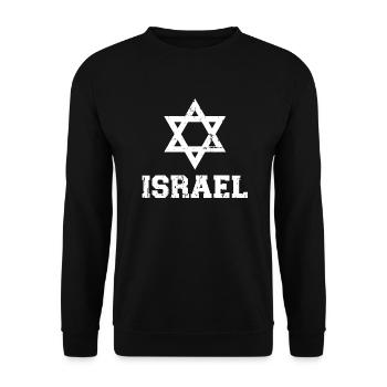 Israel - Unisex Sweatshirt - black - Front - Alina (178cm) & Michal (187cm)
