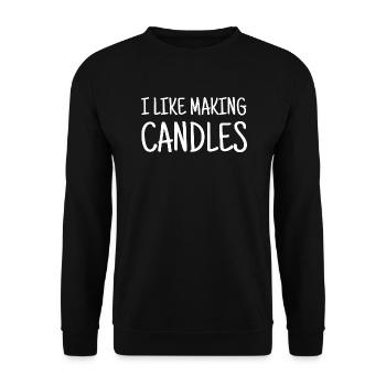 Bougies de fabrication de bougies - Sweat-shirt Unisexe - noir - Devant - Alina (178cm) & Michal (187cm)